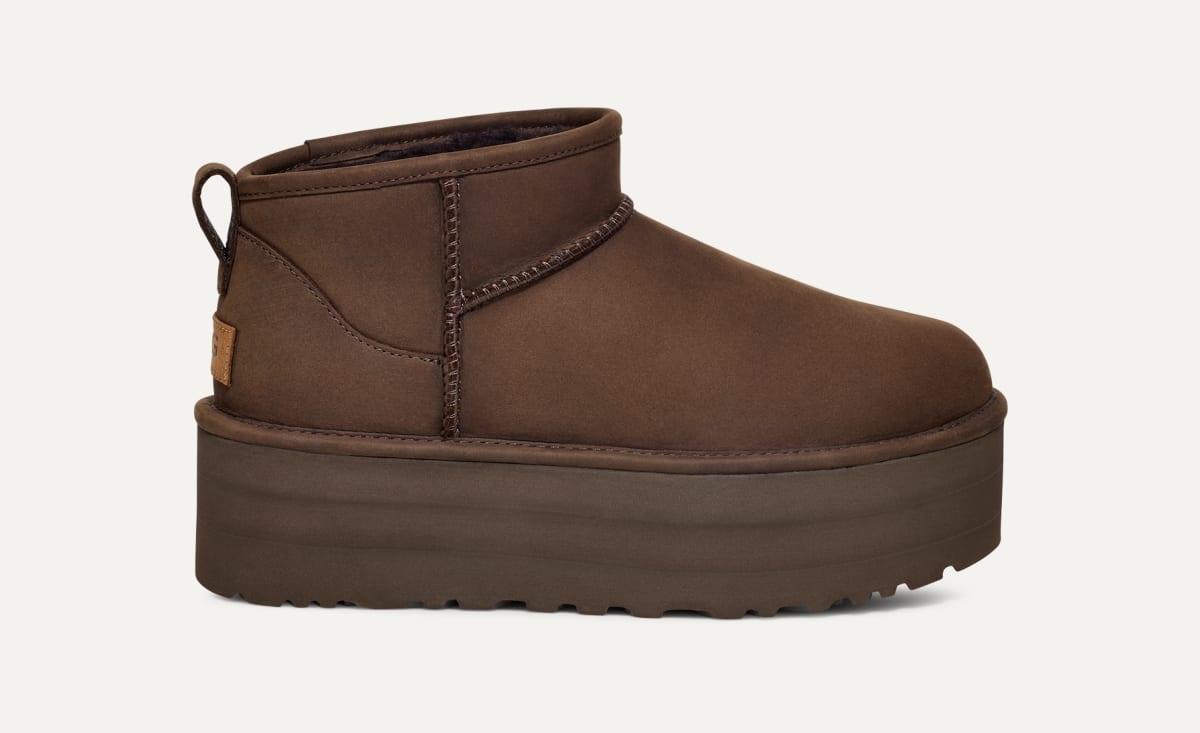 UGG Classic Ultra korte laars van leer met plateauzoolforWomen UGG Europe
