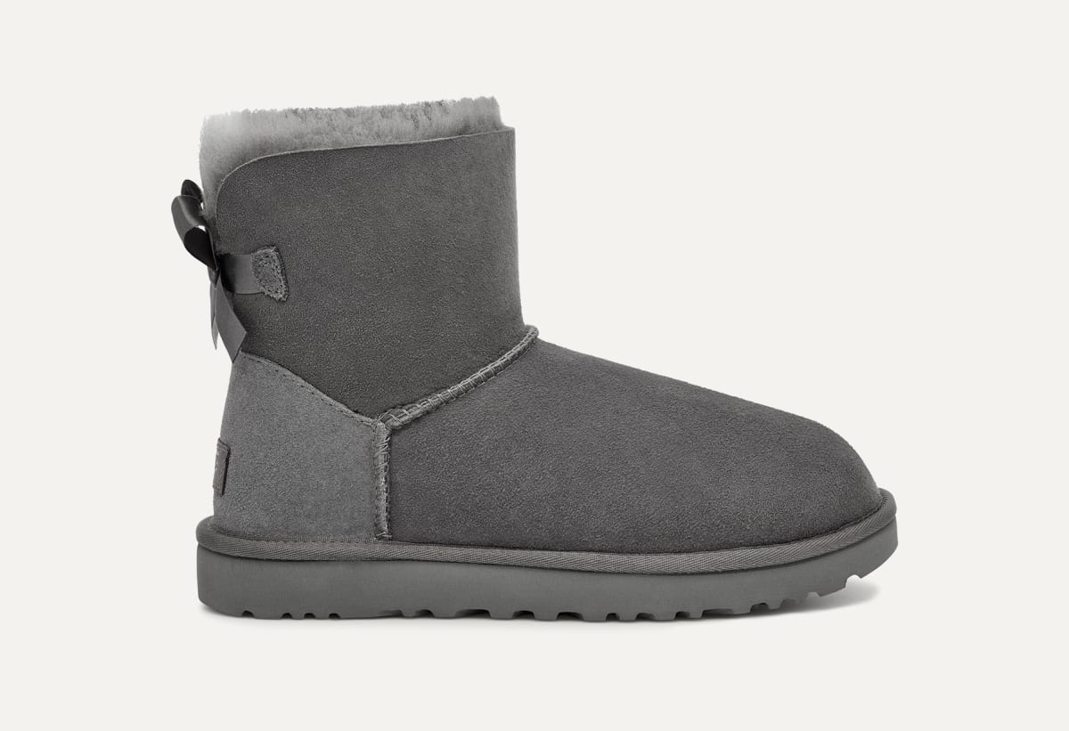 Gray ugg boots with bows store