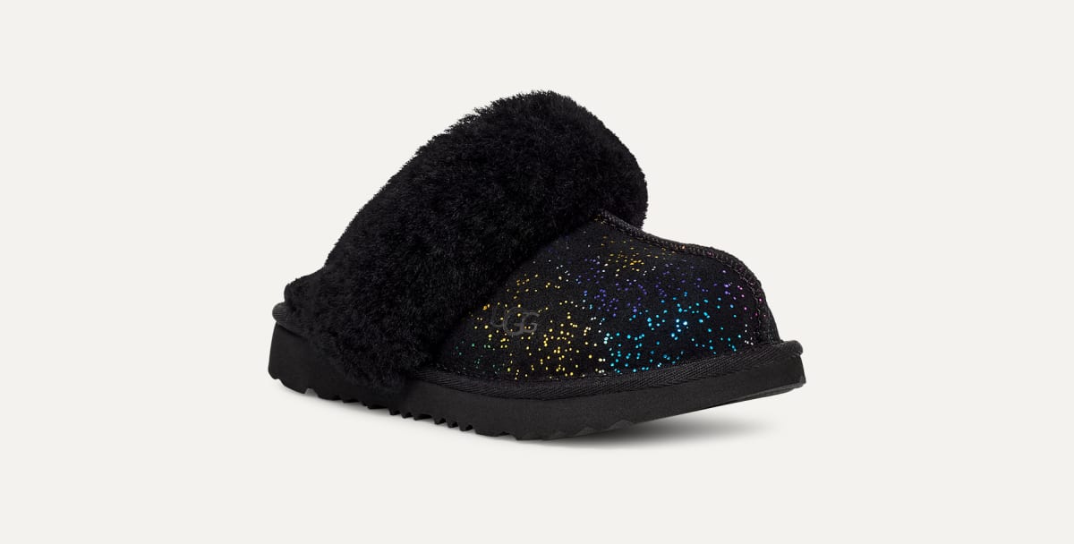 Ugg slippers black glitter top