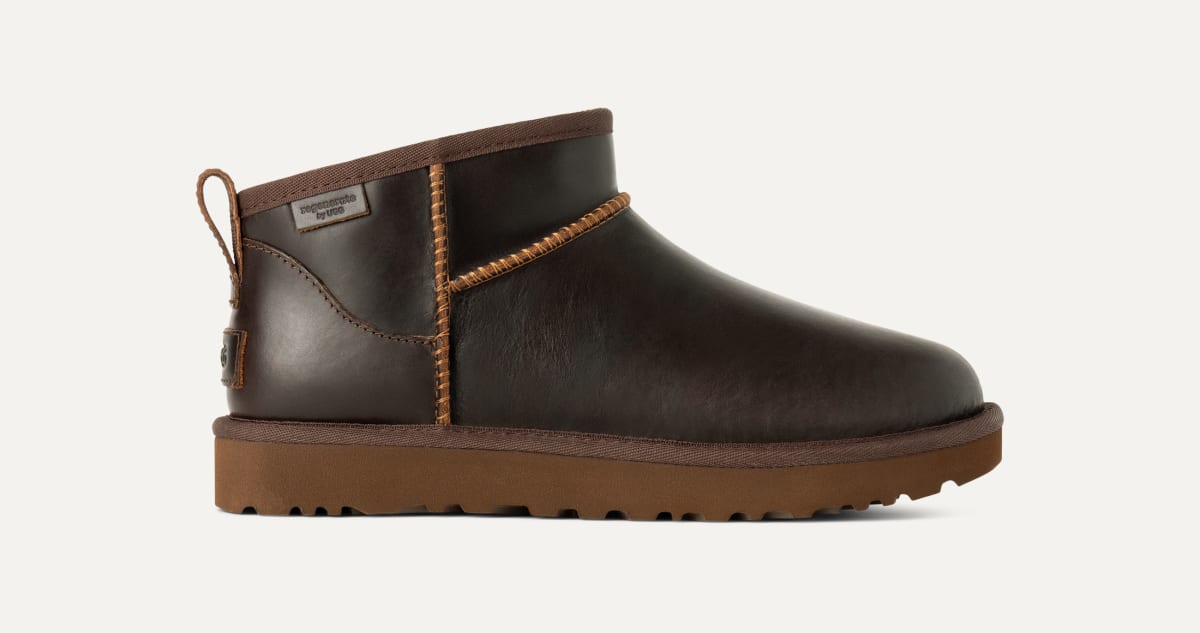 Dark brown leather uggs outlet