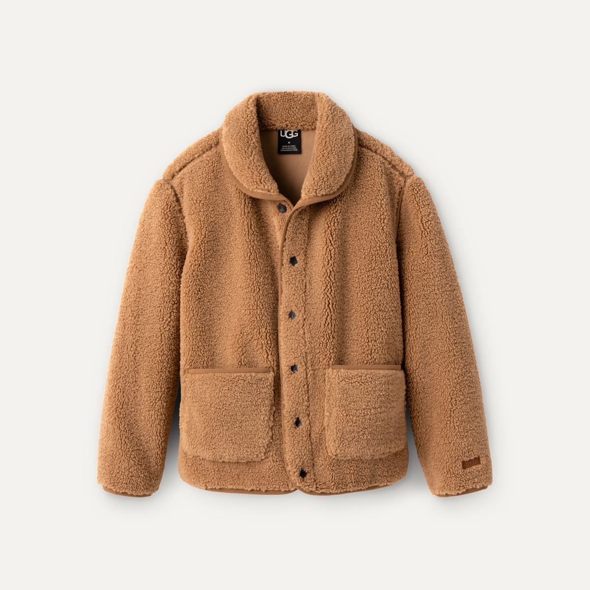 Men's sherpa cardigan deals