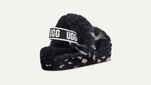 Cheetah ugg slides online
