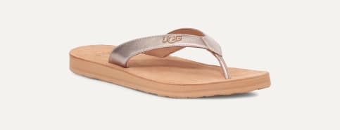 UGG Tawney Logo Metallic Flip Flop for Women UGG UK