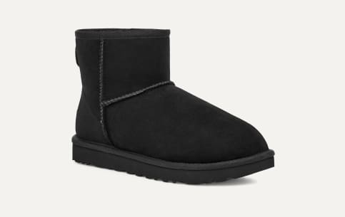 Black ugg boots with buckle top