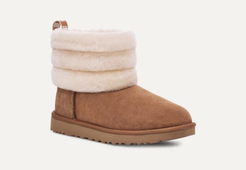 Women's fluff mini quilted boots top