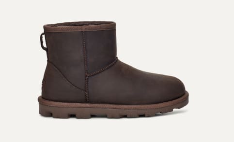 Ugg boots leather brown cheap