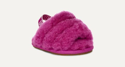 Baby ugg fur slides sales