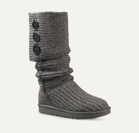 Grey ugg sweater boots on sale