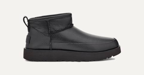 Black leather ugg boots uk discount