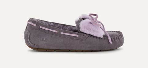 Ugg dakota bow slipper grey hot sale