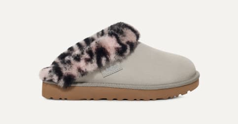 Cheetah print uggs slides 2025