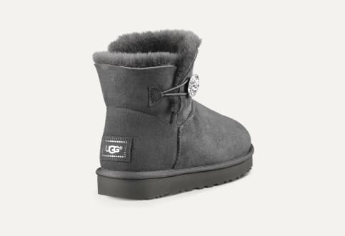 Ugg mini bailey button bling black on sale