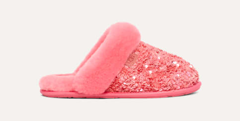 Ugg pink glitter slippers sales