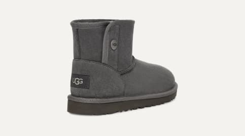 Grey ugg boots with buttons clearance