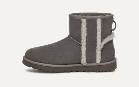 UGG Classic Mini Shearling Logo Boot for Women UGG UK