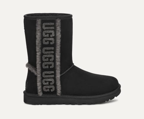 UGG Classic Short Shearling Logo Boot for Women UGG UK