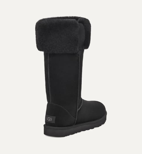 Tall black suede ugg boots cheap
