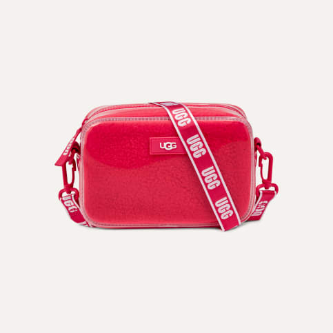 Red cordless ugg purse