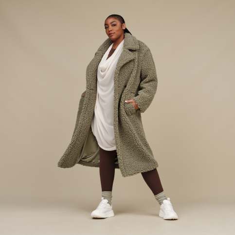 UGG Gertrude Long Teddy Coat for Women UGG
