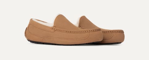 Mens ugg ascot slippers charcoal discount
