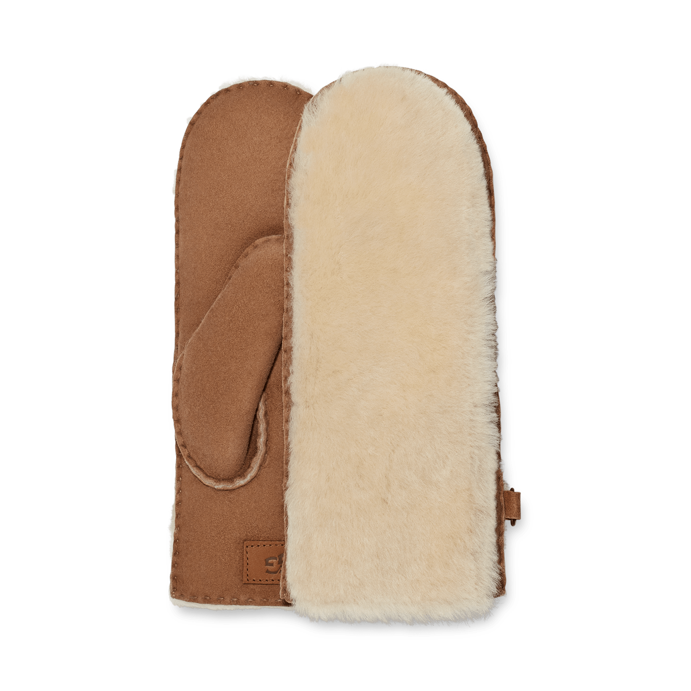 UGG 手袋 ベージュ スエード UGG ベージュ スエード 手袋 ファー付き Mサイズ（Amazon.co.jp