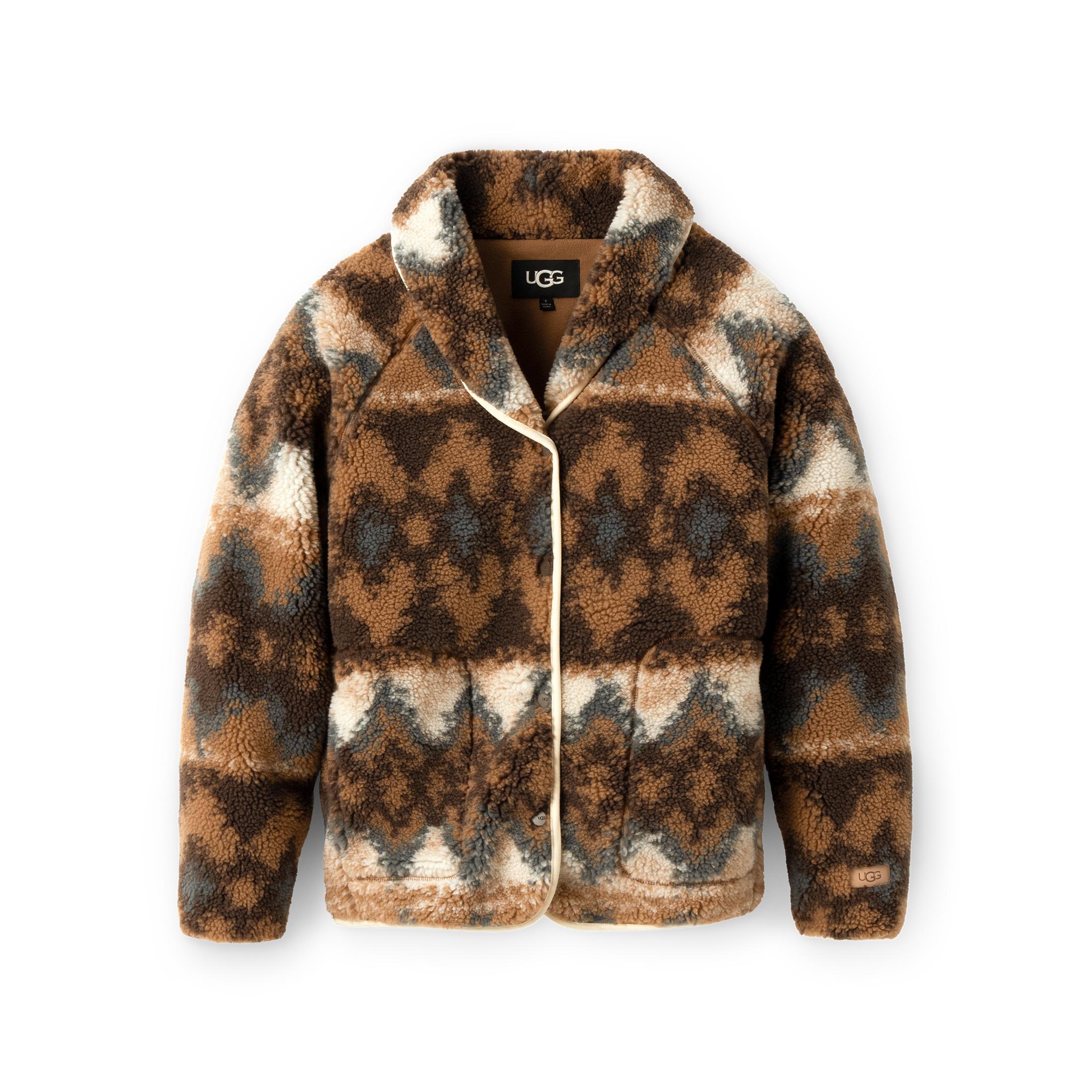 ヒ*0様 UGG アグ モノグラム 総柄 ジャガード ニット ガウン アウター ヒ*0様 UGG アグ モノグラム 総柄 ジャガード ニット ガウン