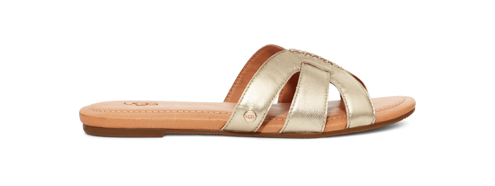 UGG Teague Metallic Leather Slide for Women UGG UK