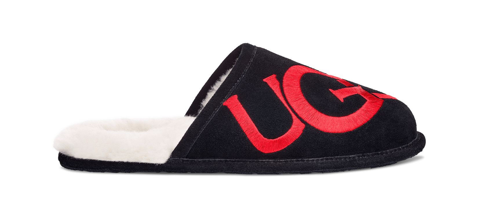 Ugg logo discount slippers