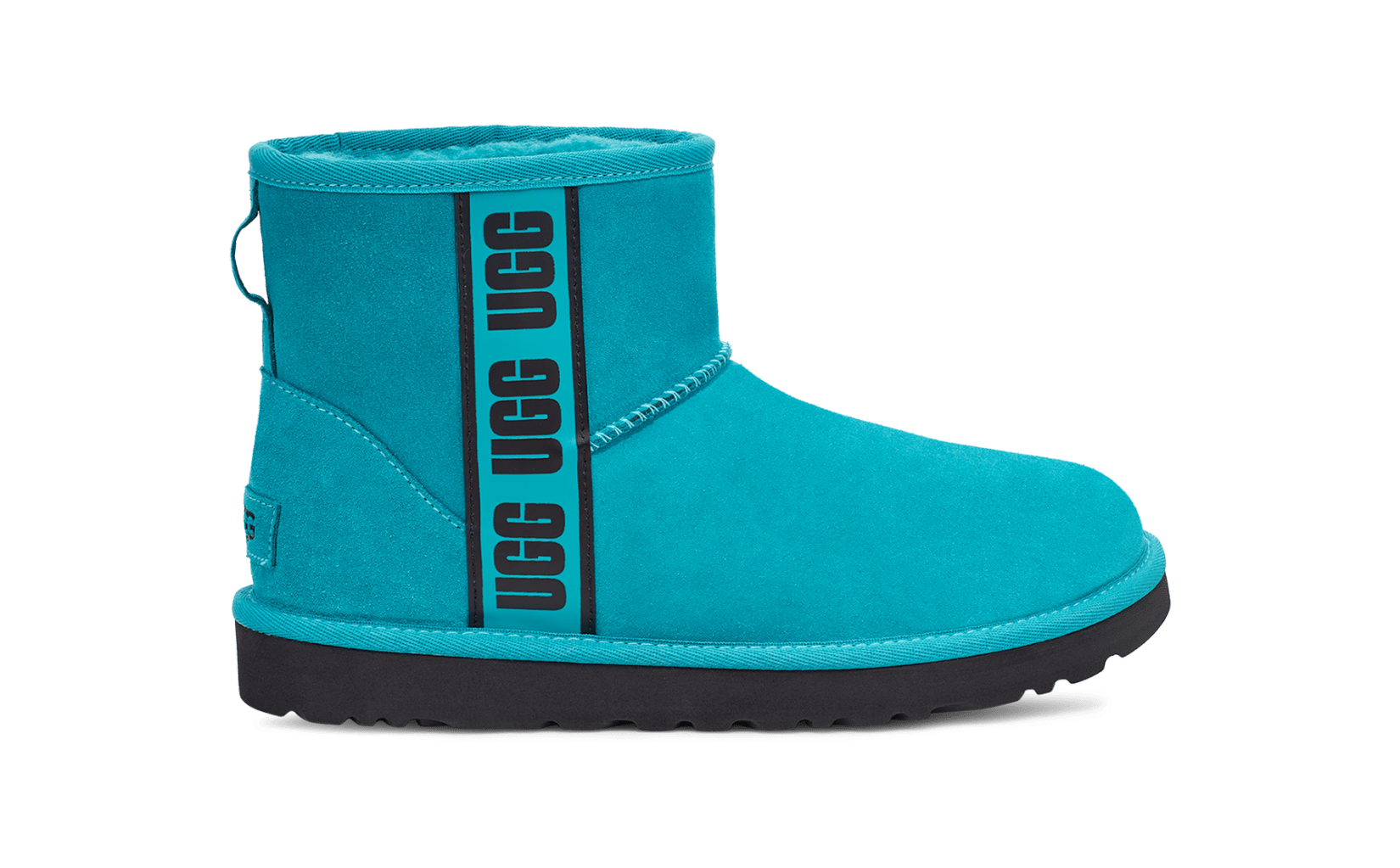 Womens UGG® Classic Mini Side Logo Boot - Aquatic Blue