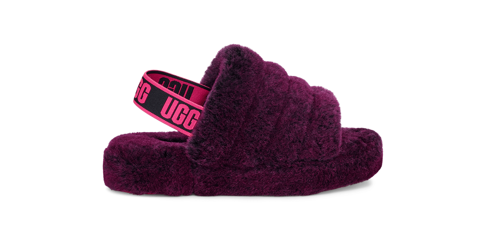 Burgundy online ugg slides