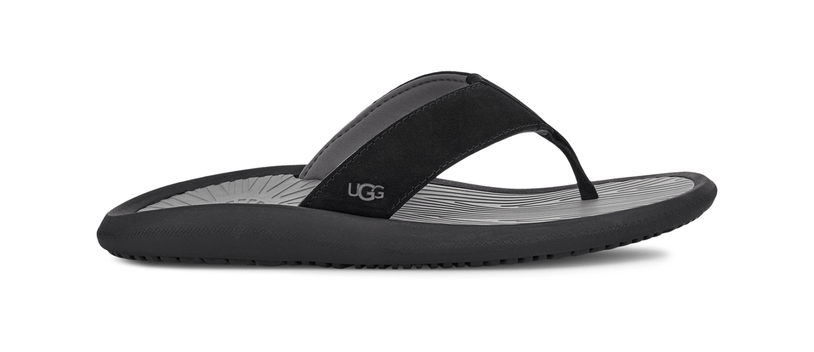 Black ugg top flip flops