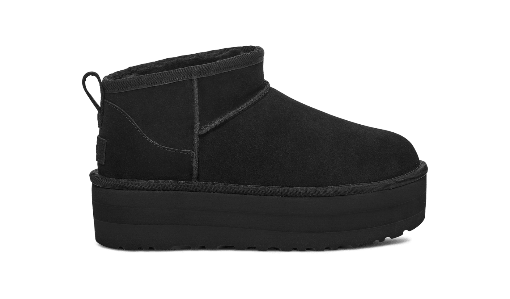UGG CLASSIC ULTRA MINI LEATHER BOOTs BLACK Women's Girl's Limited Edition