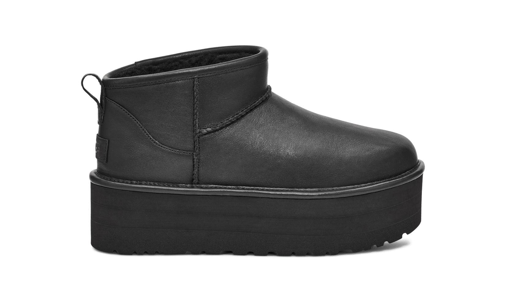 Black leather uggs best sale