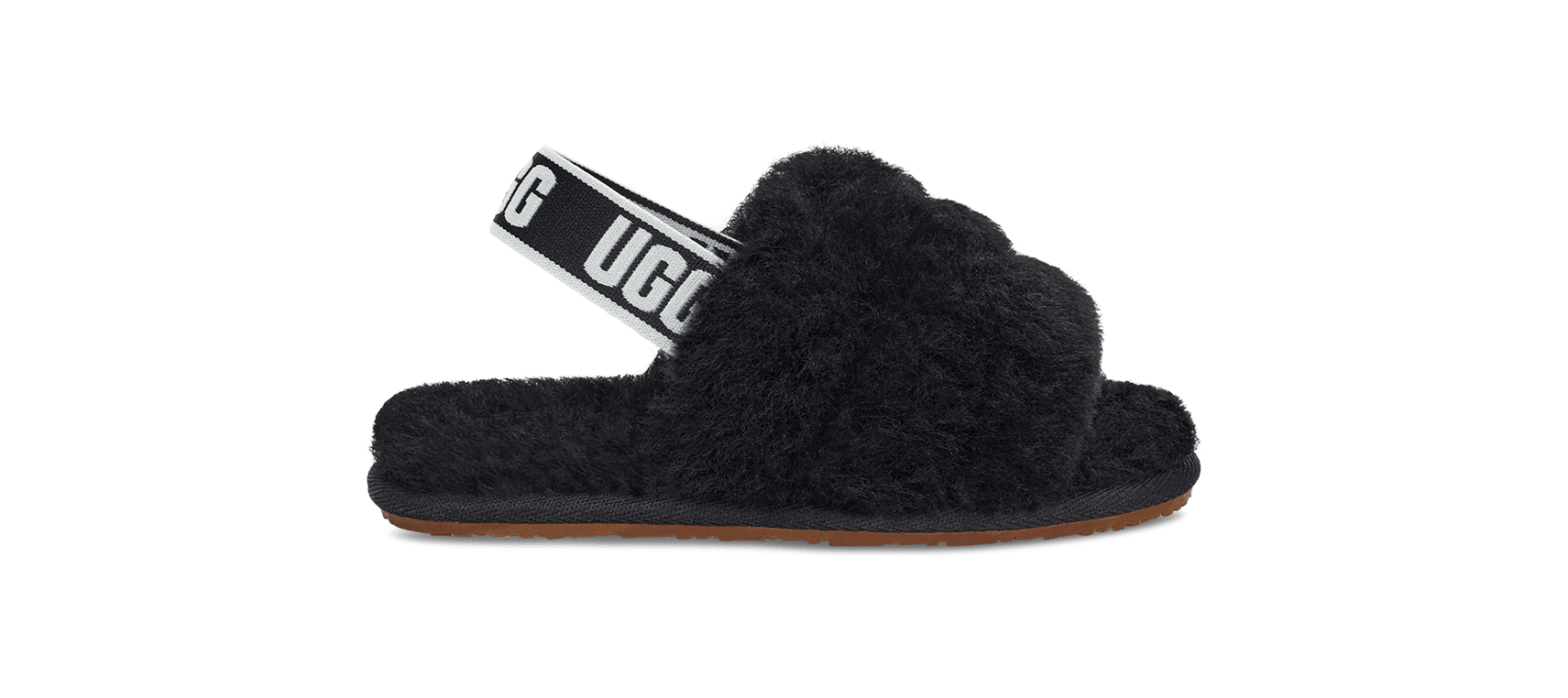 Ugg fluff yeah top slide black and white