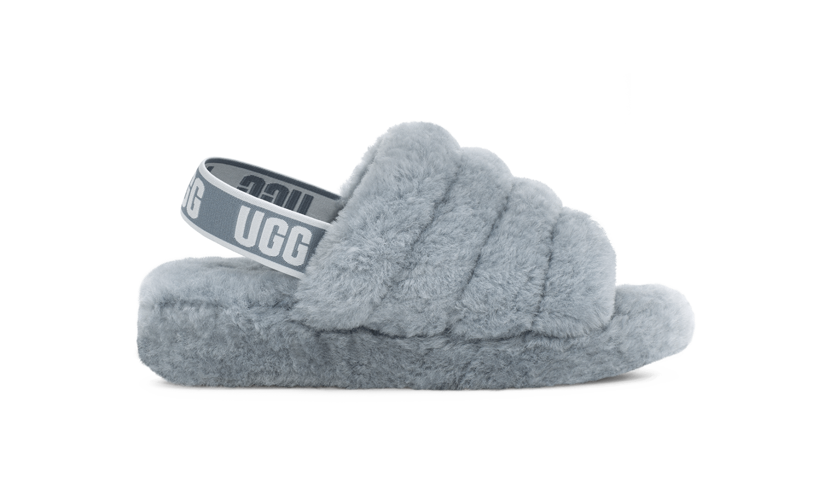 Blue fluffy ugg discount slippers