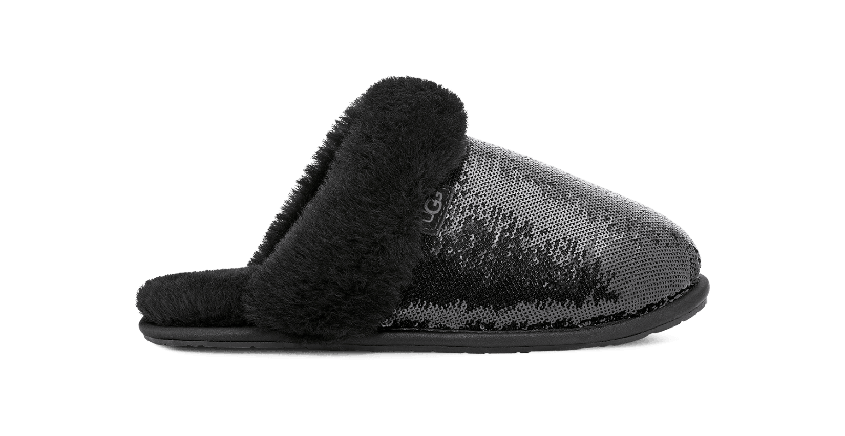 Ugg slippers deals black glitter
