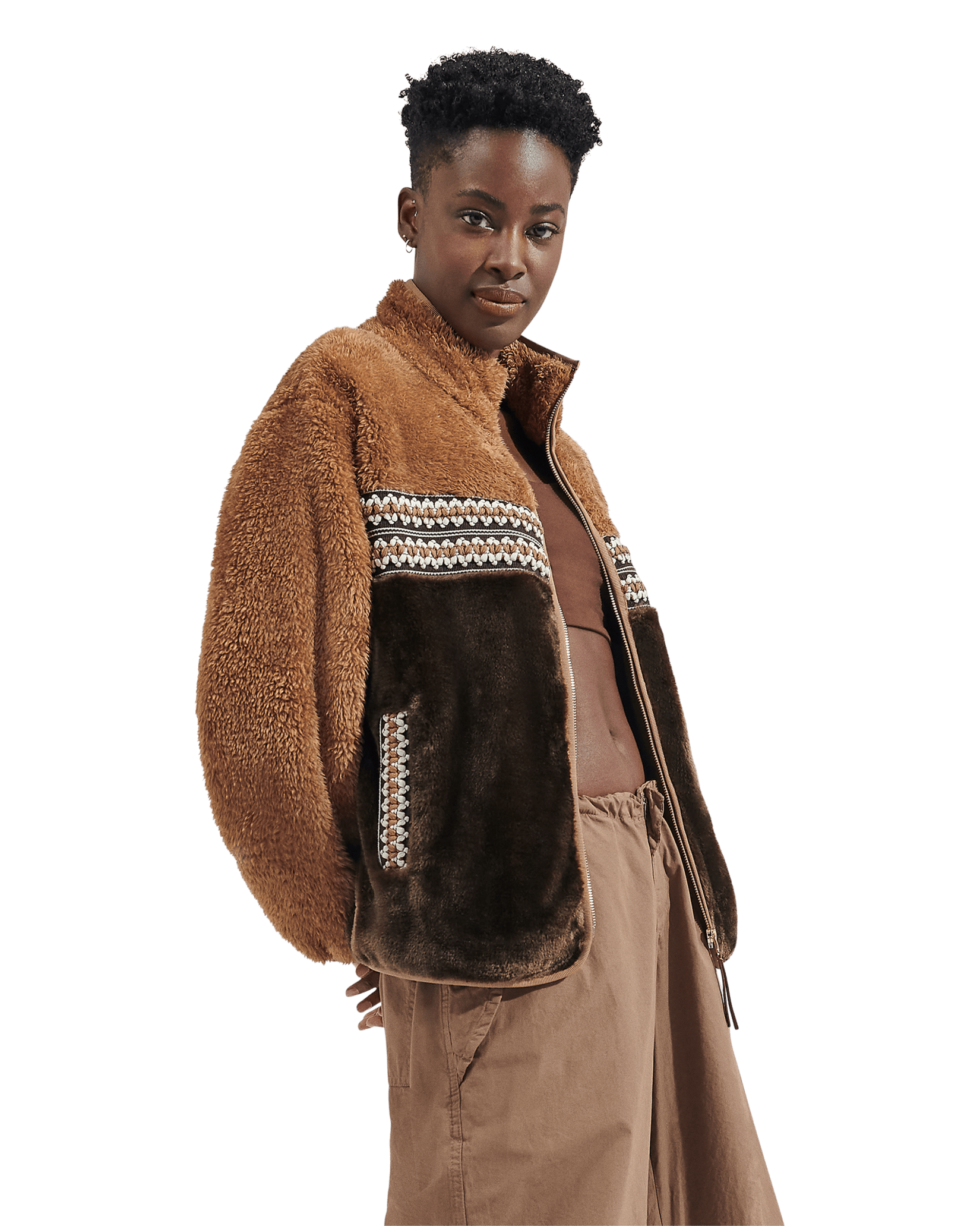 Marlene Sherpa Jacket Heritage Braid | UGG®