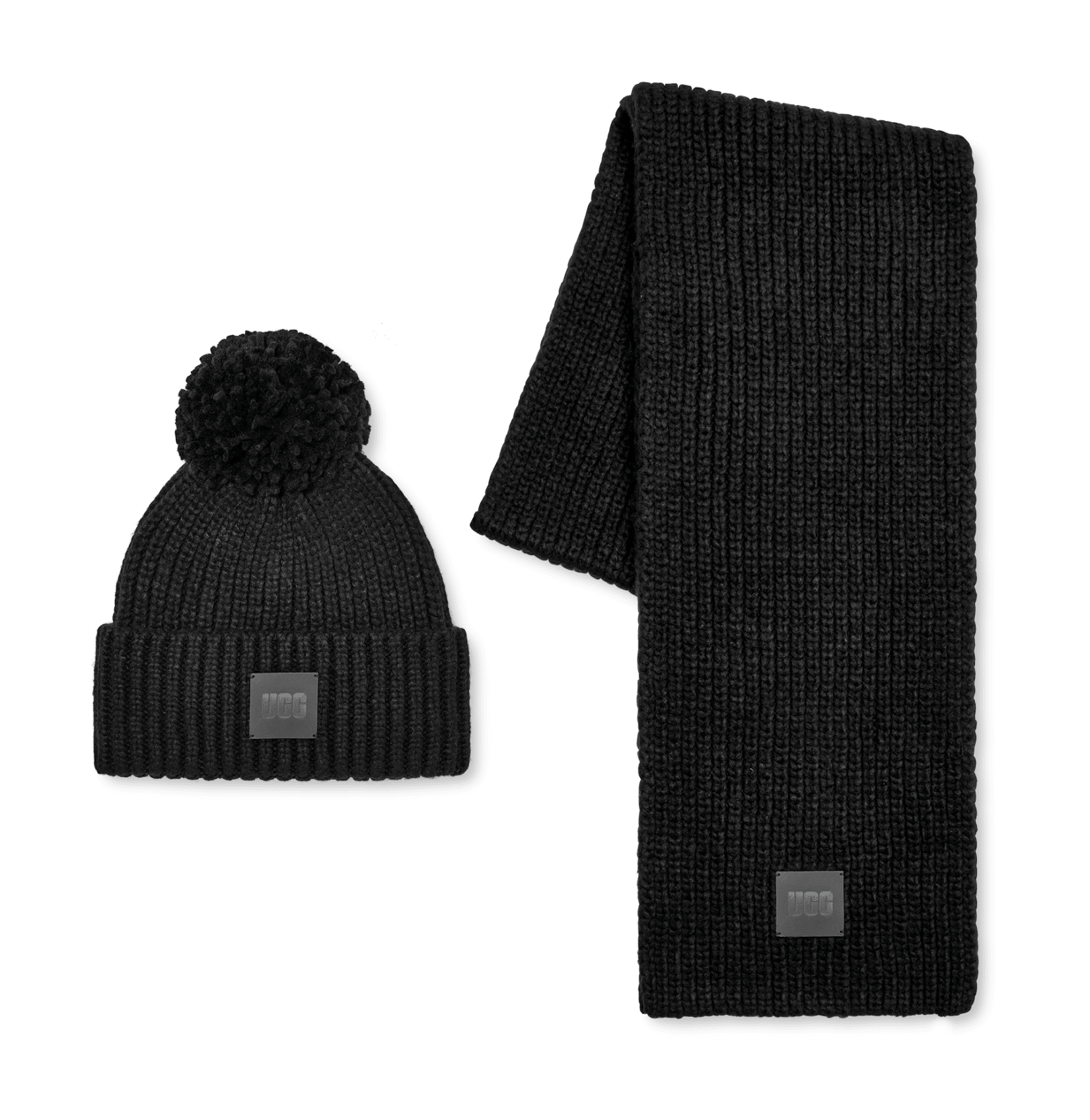 UGG Chunky Rib Beanie Knit Pom Set for Women | UGG® UK