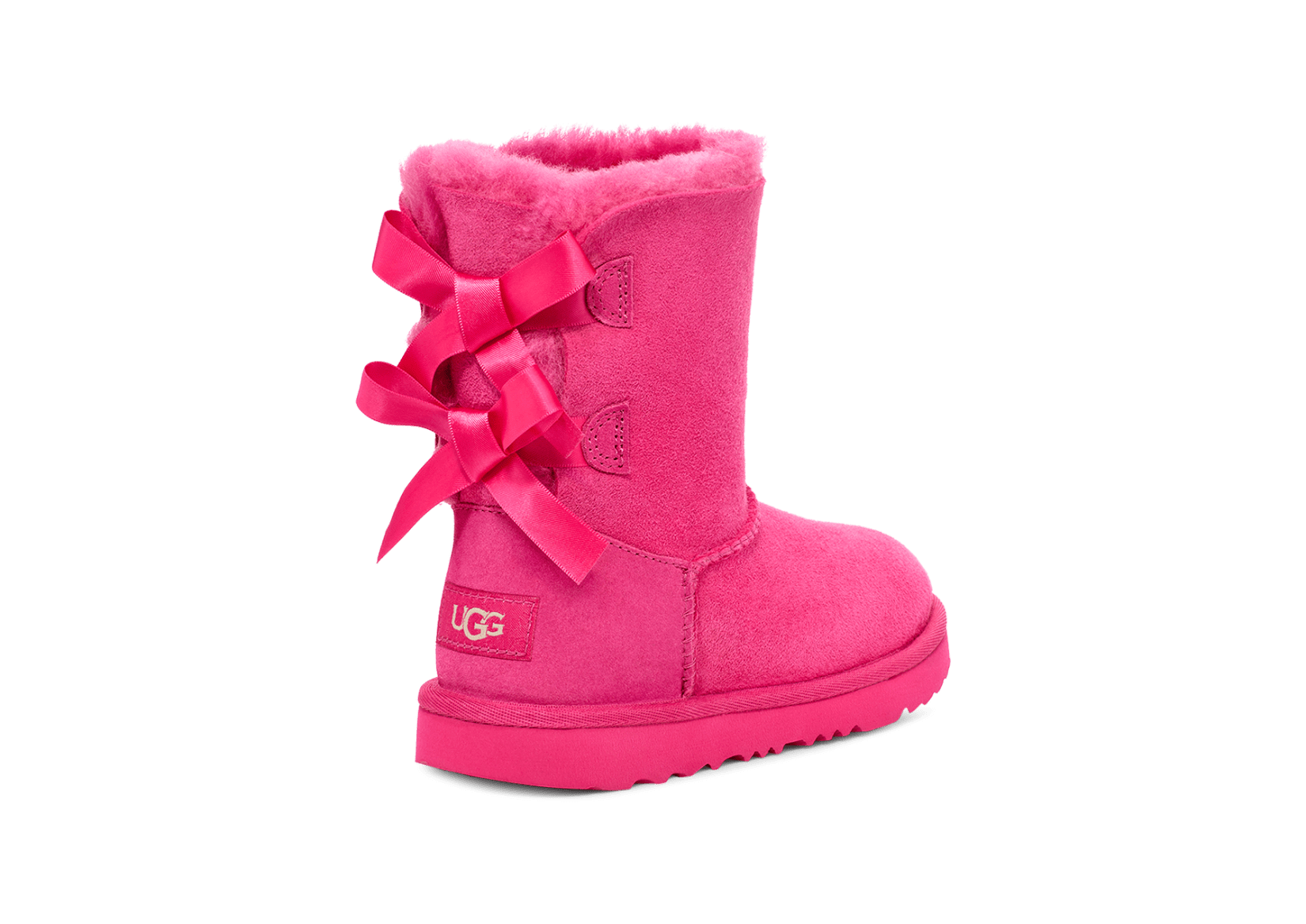 UGG Toddler/Children's Bailey Bow II Boot in Chestnut/Pink Azalea
