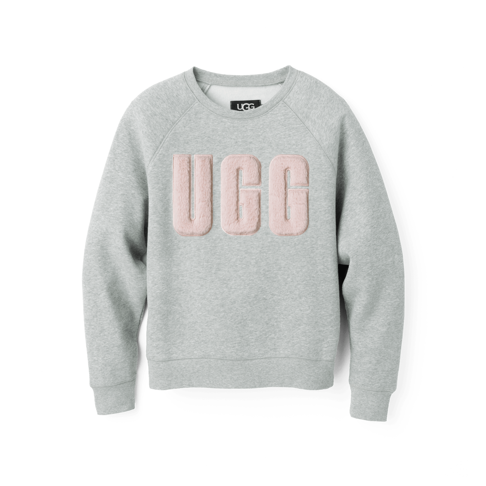 UGG マドリンファジーロゴクルーネック グレー Sサイズ - レディース 