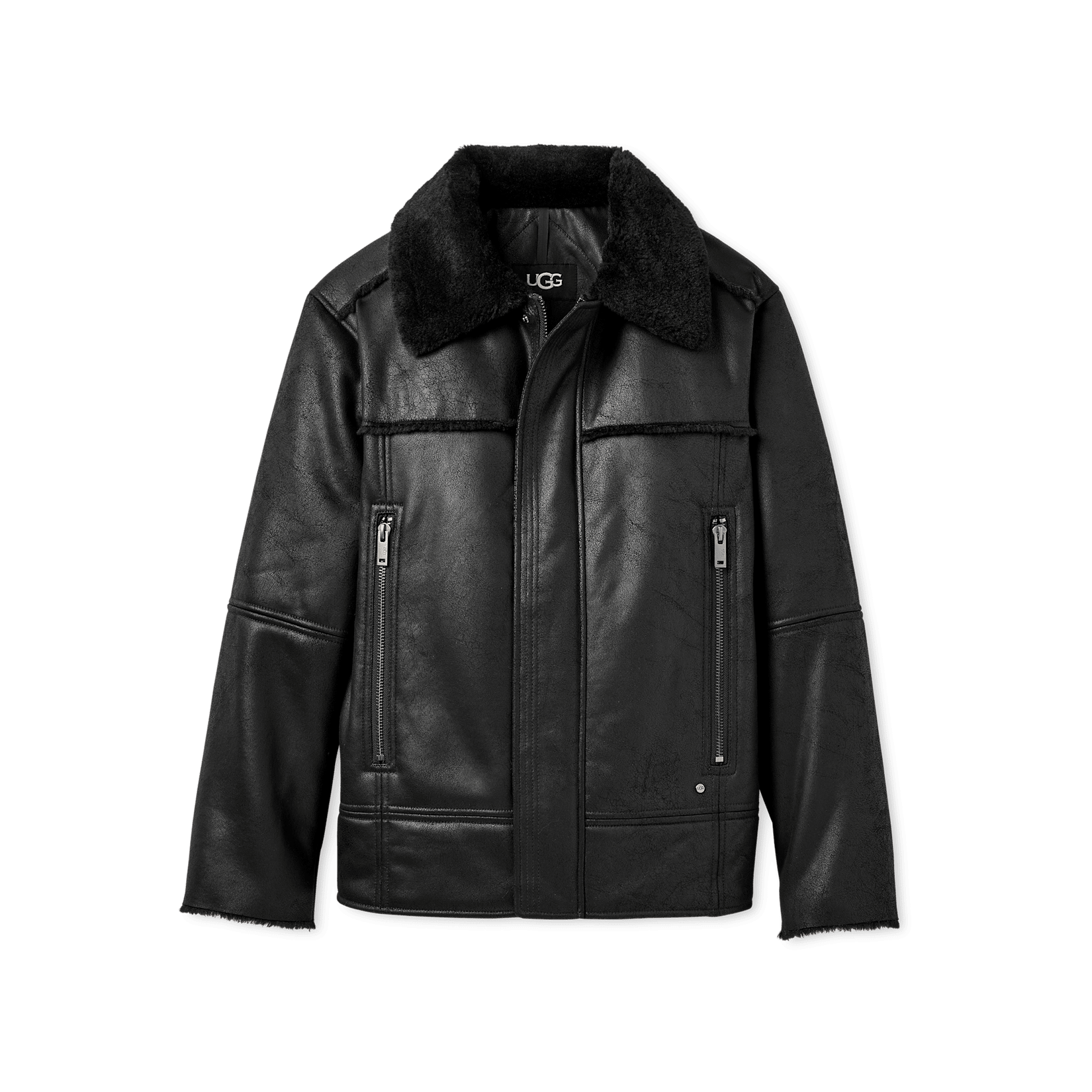 UGG ブラック ジップアップ ジャケット M UGG® 公式【 セイデン ラックスフラッフ ジャケット|Thayden