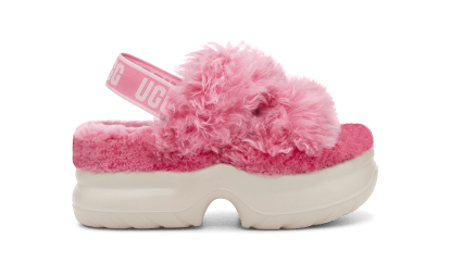 Ugg pink fur best sale sandals