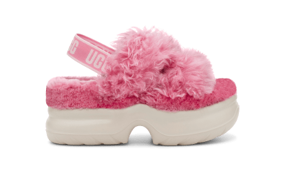 Ugg pink fur on sale sandals