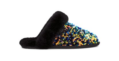 Black sparkly ugg sales slippers