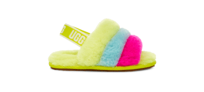 Neon rainbow hotsell ugg slides