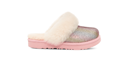 Pink sparkly top ugg slippers