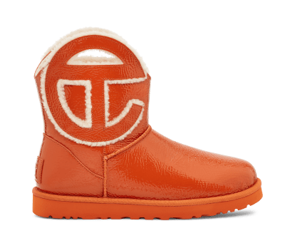 Orange uggs with fur deals