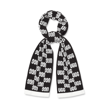 UGG® 公式【 チェックド グラフィック ロゴ スカーフ|Checked Graphic Logo Scarf| 191459205259 |  レディース】アグ 公式サイト