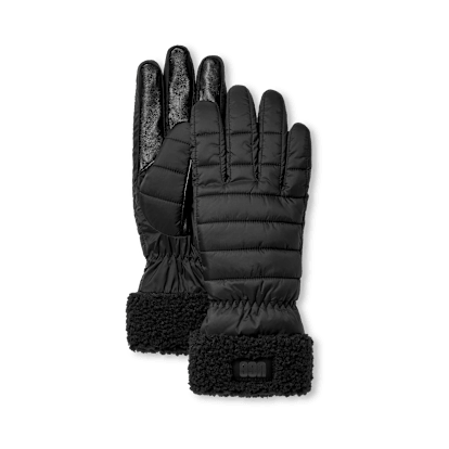 【美品】UGG ブラック キルティング 手袋 S/M 美品】UGG ブラック キルティング 手袋 S/M 美品】UGG ブラック