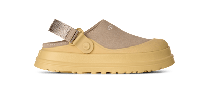 GoldenGlow Suede Clog
